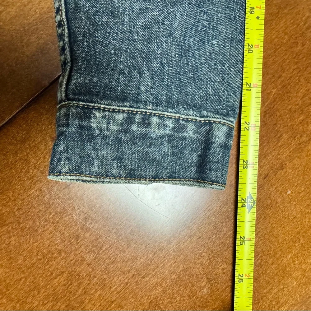 AEO American Eagle Outfitters Cropped Denim‎ Jean Jacket Medium Dark Wash Sz M